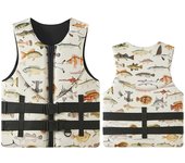 Life Jacket for Adult Super Buoyancy Neoprene Life Vest Surf Raft Kayak Fishing Jet Ski Water Sport Swimming Rescue Life Jacket