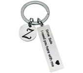 Drive Safe Keychains A-Z Initials Letters Men Women Stainless Steel Key Chain Birthday Chritsmas Father's Day Gifts Jewelry