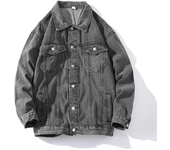 Chaqueta vaquera azul para hombre, abrigo de manga larga con cuello cuadrado de un solo pecho, verde, negro, amarillo, blanco, morado disponible