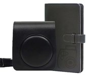 Fujifilm Instax 70 Instant Camera Case, Protective PU Leather Classic Bag Cover/PVC Crystal Clear Case with Shoulder Strap