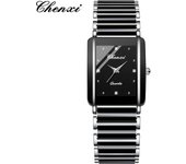 Reloj cuadrado popular para parejas, reloj para hombres y mujeres, reloj de cuarzo de moda de cerámica