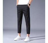 2025 Spring/Summer New Thin Ice Silk Fabric Trendy Nine Point Casual for Men, Loose Micro Harun Stretch High Performance Pants