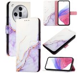 For Oppo Find X3 X5 X7 Reno 5 7 Lite Pro Ultra 4G 5G Soporte De Solapa Magnética De Mármol En La Carcasa Del Teléfono Móvil