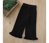 Winter Boys Knitted Girls Wide Leg Wool Pants