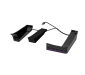 Ipega for PS5 SLIM Console Horizontal Storage Stand Portable with 4 USB Ports RGB Colorful Lights Flat Stand,Black