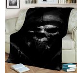 Gothic Horror Skull Ghost Cartoon  Blanket,Soft Throw Blanket for Home Bedroom Bed Sofa Picnic Travel Office Cover Blanket Kids