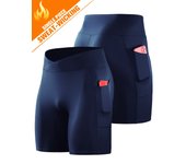 Pantalones deportivos elásticos transpirables para hombres con bolsillo, pantalones de compresión de secado rápido para entrenamiento al aire libre, ciclismo y carrera