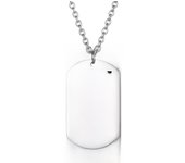 Collar de marca militar de acero de titanio colgante de letra inglesa simple moda personalizada