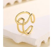 Anillo abierto de giro geométrico de acero inoxidable para mujeres nuevos anillos simples para niñas joyería regalos de cumpleaños Bisutería