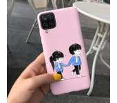 For Samsung Galaxy A12 Back Case Sunflower Daisy Lovely Bear Pretty Girl Painting Fundas For Samsung A12 A125F Soft Sikilly Capa