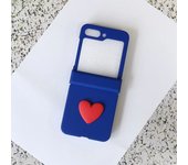 Cute Korean Candy Color 3D Love Heart Solid Color Case for Galaxy Z Flip5 Flip 5 Z Flip5 Zflip5 Zflip5 Flip5 Portable Cover