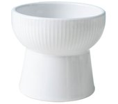 Ceramic Cat Bowl Creative Slanted/Flat Mouth Pet High Foot Bowl Large Capacity Multi-use Dog Food Feeding Basin Neck Protection