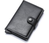 Id credit bank card holder wallet luxury brand men anti rfid blocking protected magic leather slim mini small money wallets case