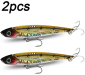 2pcs VIB Lures Kit 20g 25g 30g Metal Jig Spinner Sinking Blade Vibetion Super Hook Pesca Fishing Tackle Box Spoon Baits Set