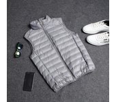 Ultra light sleeveless down vest jacket, ultra-thin warm and lightweight down vest, winter men's plus velvet vest jacket