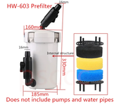 Contenedor de cubo de filtro de acuario externo ultrasilencioso, caja de filtro + bomba de agua, HW602B, HW603B