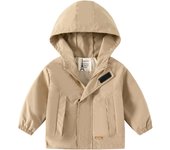 Children's bomber jacket, warm hooded windbreaker, children's fashion clothing, autumn