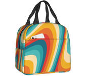 Liquid Swirl Abstract Pattern In Sage Green Insulated Lunch Bag Geometric Art Cooler Thermal Bento Box For Women Kids Food Bags