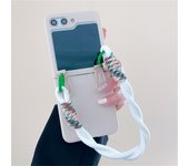 Korean Candy Color Portable Hand Strap Chain Solid Color Case for Galaxy Case for Galaxy Z Flip 5 Z Flip5 Flip5 Zflip5 Cover