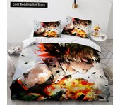 New Anime My Hero Academy Bedding Set Anime Characters Duvet Cover 3D Cartoon Polyester Quilt Cover Queen King Size Kids Boys
