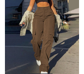 2024 Fashion Harajuku Cotton Linen Trousers Stretch Twill High Waisted Wide Leg Pants Casual Straight Leg Chino Clothes