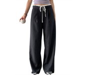 Pants for Women Loose Fluid Straight Leg Baggy Chic and Elegant Woman Trousers Classic Clothing Y2k Streetwear One Size Casual G