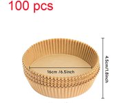 100 Pcs Rectangle Air Fryer Disposable Baking Paper Liner Tray Vegetable Oven Paper for Airfryer 20cm Without Oil Accessories