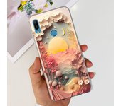 For Huawei Y6 (2019) Phone Case Y6 Prime (2019) Back Cover Transparent Slim Soft TPU Rubber Bumper Child Fashion Cartoon Pattern
