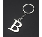 DIY A-Z Letters key Chain Car Men Metal Keychain Ring Women Car Key Ring Simple Silver Color Letter Name Key chain Party Gift