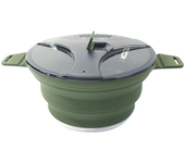 Camping silicón plegable kettle, camping utensilios de cocina, vajilla de senderismo al aire libre, artículos de camping, 2.5l