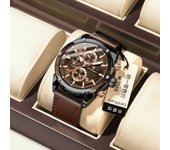 Multifunción hombre reloj nuevo casual moda reloj de cuarzo