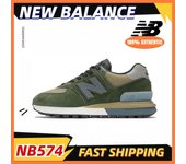 Leten （original）Official NB 574 Green " Sports Sneakers U574LGIL Warranty 1 Year Work shoes