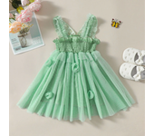 1-5Yrs Summer Girls' Princess Party Birthday Dress Back Butterfly Wings Fairy Strap Embroidered Butterfly Mesh Dress