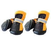 4pcs/set Reflective Dog Shoes Anti Slip Wear-resistant Pet Foot Covers Breathable Lightweight Pet Paw Protector Outdoor