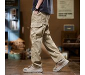 Work pants, men's spring/summer loose straight leg wide leg pants, sports and casual pants