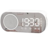 LED Digital Alarm Clock with FM Radio and Bluetooth Speaker, 3 Levels Brightness Diming Mode,Snooze Clocks for Decor