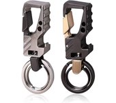 2 Pcs Keychain, Car Key Chain Metal Keyring Bottle Opener Keychain for Men