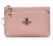 Fashion Ladies Real Wallets Coin Pouch with Zipper Snake Pattern Women Genuine Leather Keychain Change Purse