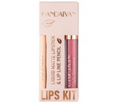 Matte Lip Liner Pencil, Long-Lasting Non-Stick Cup Not Fade Waterproof Pigmented Velvet Lipgloss Kit Beauty Cosmetics Makeup Gif
