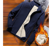 Chaqueta de lana informal para hombre, cárdigan de talla grande, sudadera de invierno