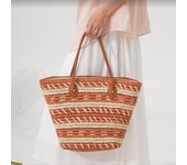 New Handmade Woven Bag, Grass Woven Bag, Women's Large Capacity Tote Bag, Beach Vacation Bag, Commuting Shoulder Bag