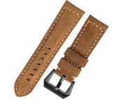 20mm 22mm 26mm leather cowhide strap for Jiaming Samsung Huawei Xiaomi Watch 5X quick release fenix 5plus/935 5S frosted