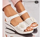 Sandalias de tacón de cuña para mujer, zapatos de verano