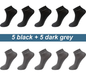 10pairs/lot men's bamboo fiber socks short casual breatheable anti-bacterial man ankle socks new black busines high quality