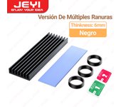 JEYI M.2 SSD Heatsink Aluminum Cooler Multi-version NVMe Radiator with Thermal Pad, Dust Paper for PS5/PC/Laptop M2 2280 SSD