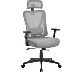 Escritorio de Oficina Ergonomica Sillon Despacho con Respaldo Bloqueable Entre 90° y 130° Silla Soporte Lumbar Ajustable Malla Transpirable para Oficina Estudio Negro