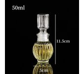 1Pcs 50ml Transparent Small Spirit Whisky Wine Bottle Empty Mini Glass Alcohol Liquor Bottles With Screw Cap Whiskey Decanter