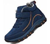 Botas De Invierno Impermeables Para Hombre Suela Antideslizante Alta Botines De Nieve Casual Confortable De Cuero Sintético