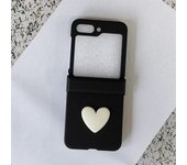 Cute Korean Candy Color 3D Love Heart Solid Color Case for Galaxy Z Flip5 Flip 5 Z Flip5 Zflip5 Zflip5 Flip5 Portable Cover