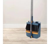 1 Juego de escoba y recogedor para el hogar, escoba de barrido duradera y recogedor con mango largo para el hogar, oficina, dormitorio escolar